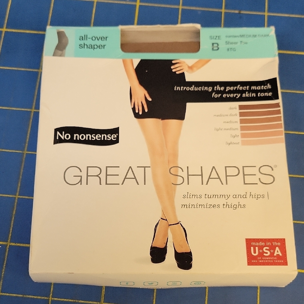 No Nonsense Great Shapes Shaper Sz B Suntan/Medium Dark New